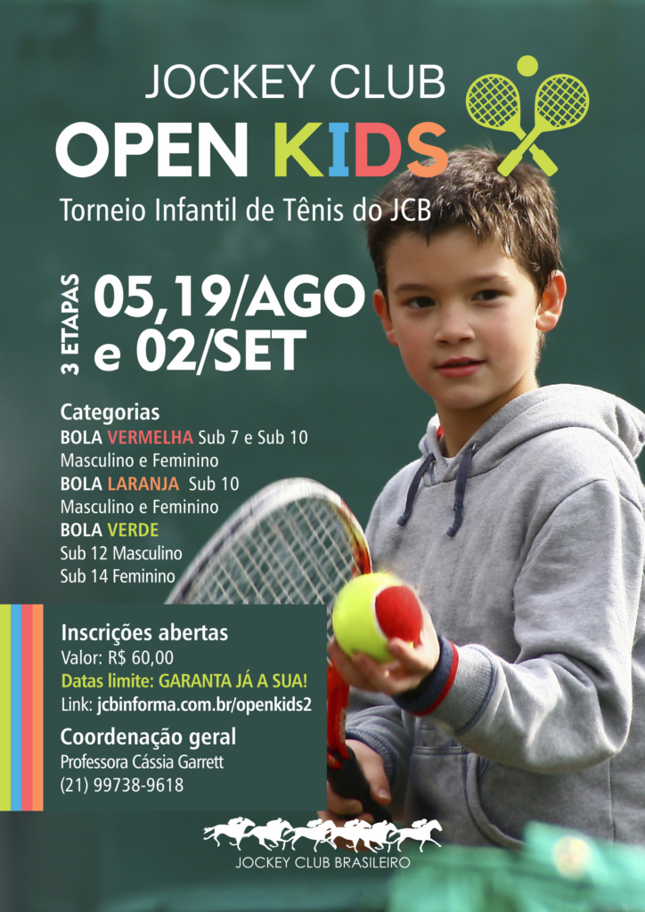 Open Kids: torneio infantil de tênis do Jockey começa em agosto,  inscreva-se já! - JCB Informa